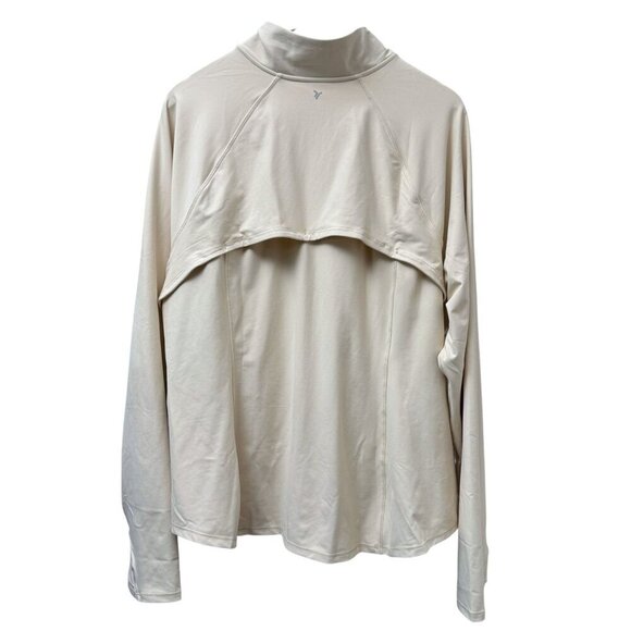 OLD NAVY Powersoft Full Zip Jacket Plus Size 3X Cream Womens Activewear NWT - Picture 3 of 10